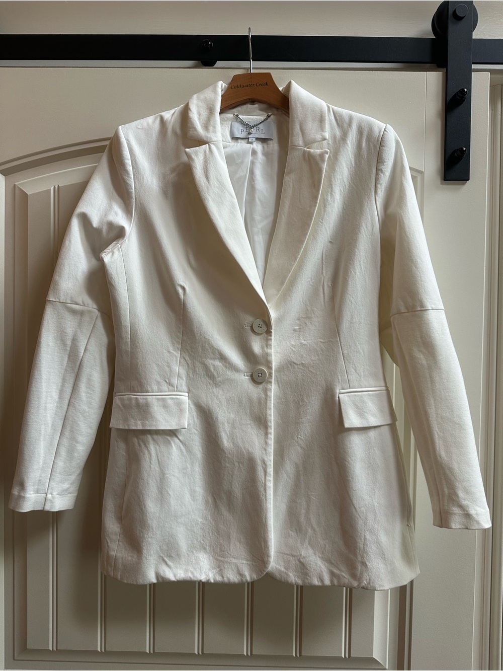 Pearl by Lela Rose Winter White Jacket Blazer 2-Button Bridal 8